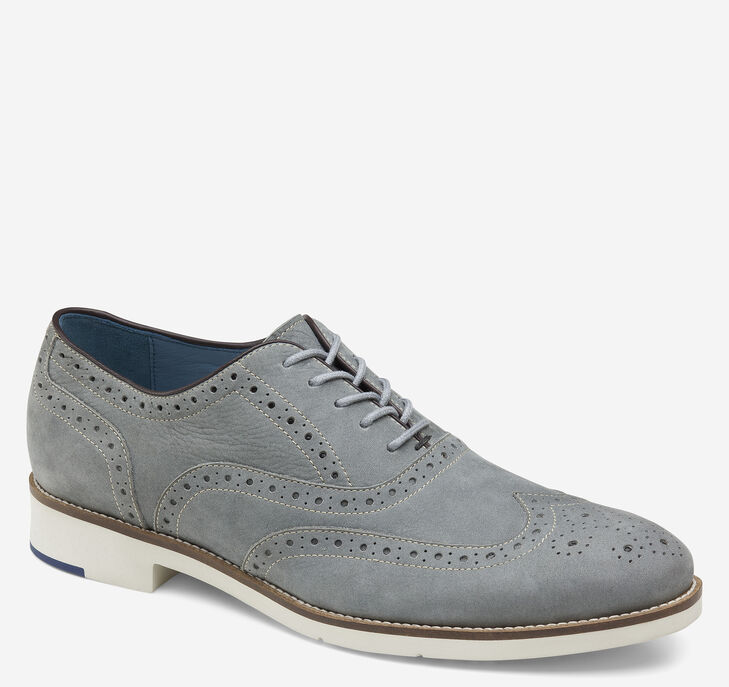 Johnston & Murphy Watkins Wingtip Snörskor Herr - LjusGrå Finskor [ED4328560]